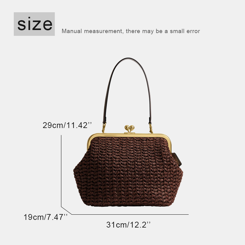 Hand-Woven Kisslock Frame Shou - Women Bags On Sale review and price
