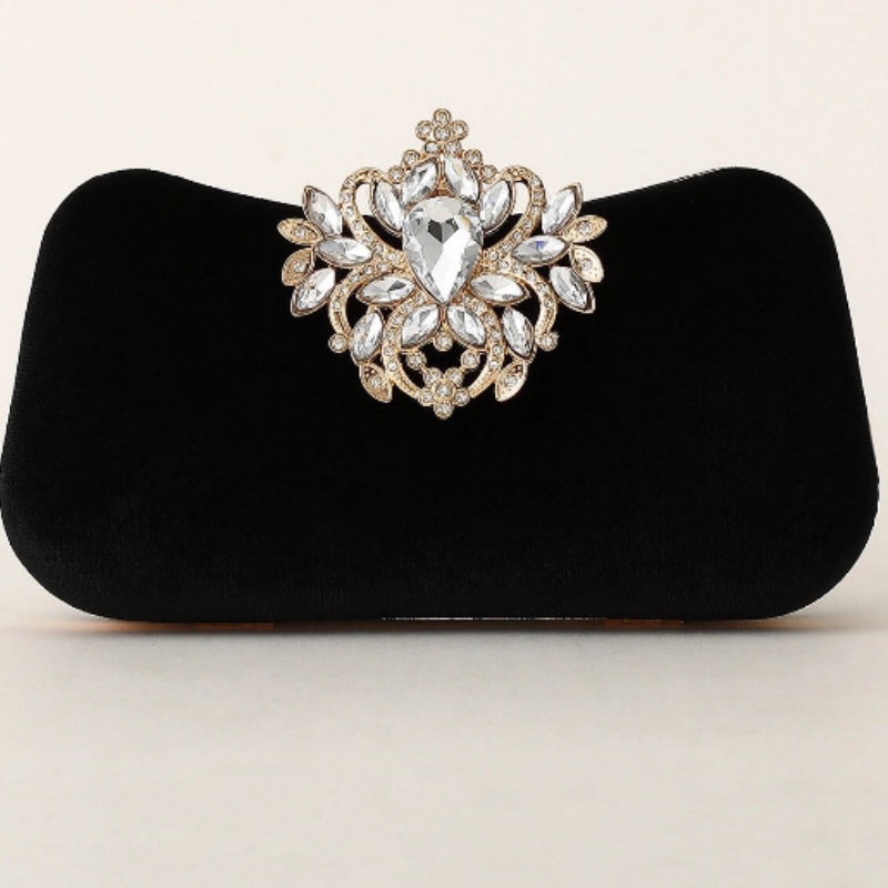 Dark Green Velvet Clutch Bag L - Women Bags On Sale review and price