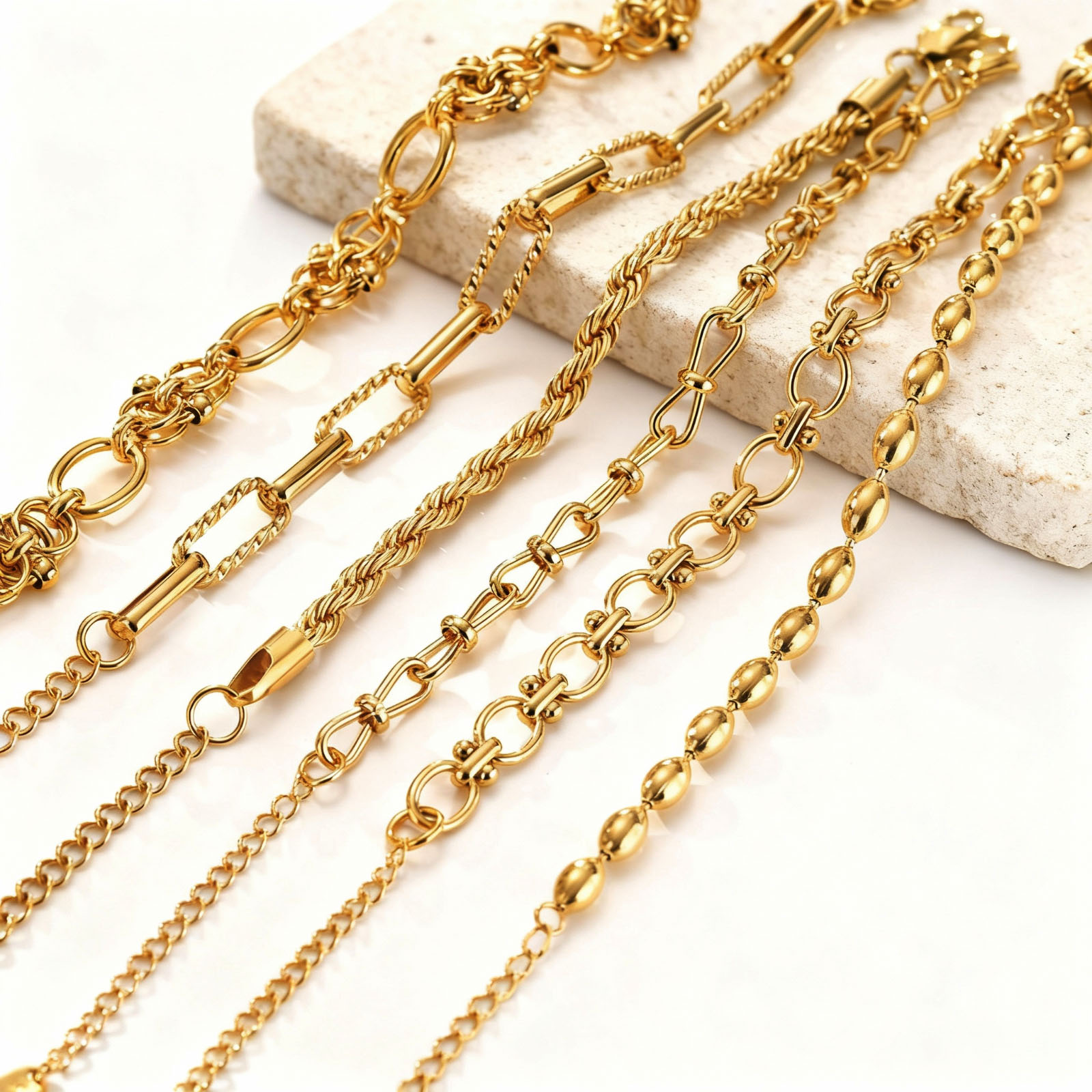 Gold Plated Chunky Chain Brace - Women Bags Price review and price